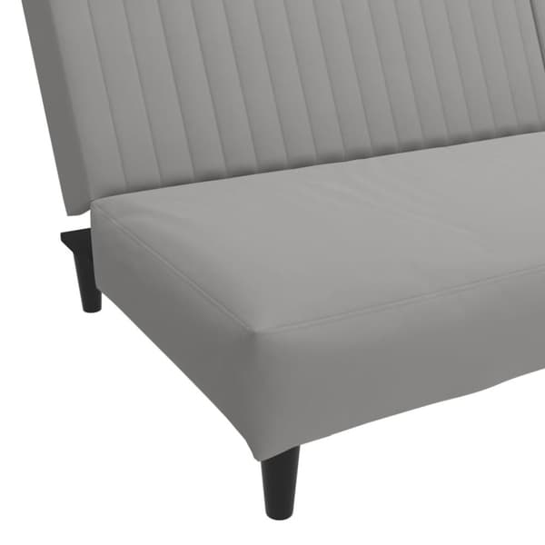 vidaXL Bäddsoffa 2-sits ljusgrå sammet