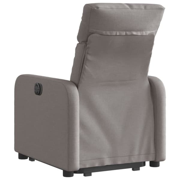 vidaXL Reclinerfåtölj med uppresningshjälp taupe tyg
