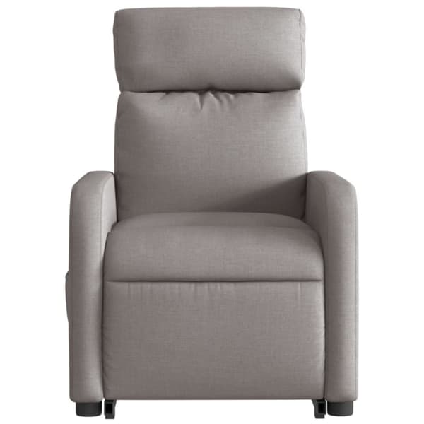 vidaXL Reclinerfåtölj med uppresningshjälp taupe tyg
