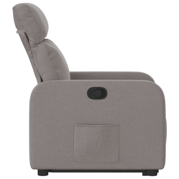 vidaXL Reclinerfåtölj med uppresningshjälp taupe tyg