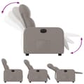 Miniatyrbild 6 av 11: vidaXL Elektrisk reclinerfåtölj taupe tyg