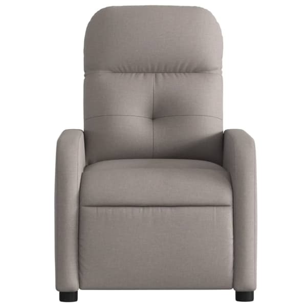 vidaXL Elektrisk reclinerfåtölj taupe tyg