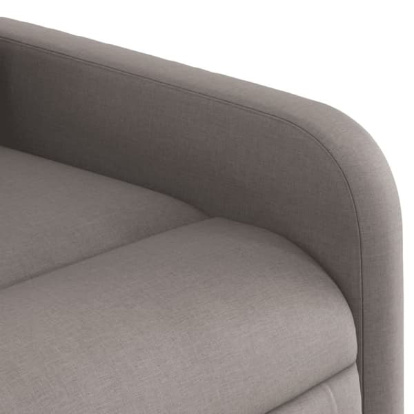 vidaXL Elektrisk reclinerfåtölj taupe tyg
