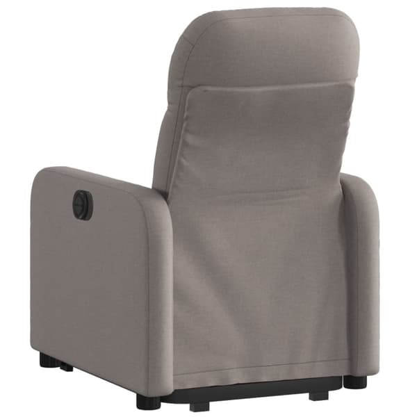 vidaXL Reclinerfåtölj med uppresningshjälp taupe tyg