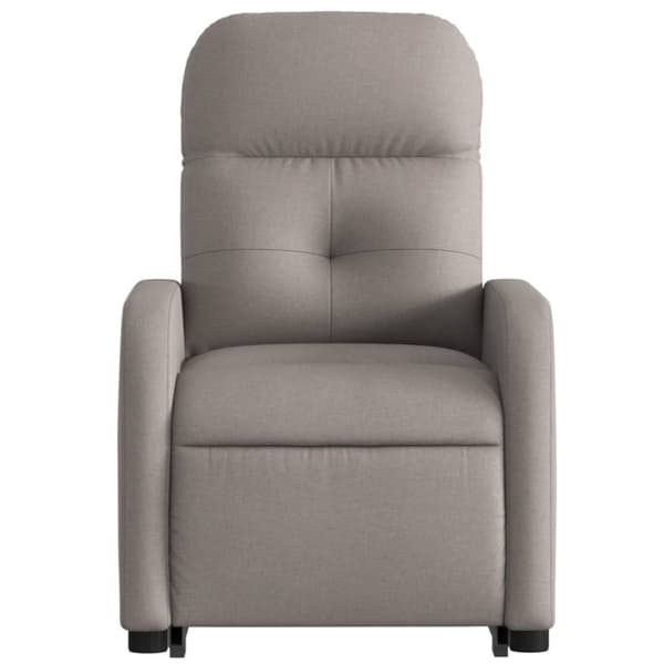 vidaXL Reclinerfåtölj med uppresningshjälp taupe tyg