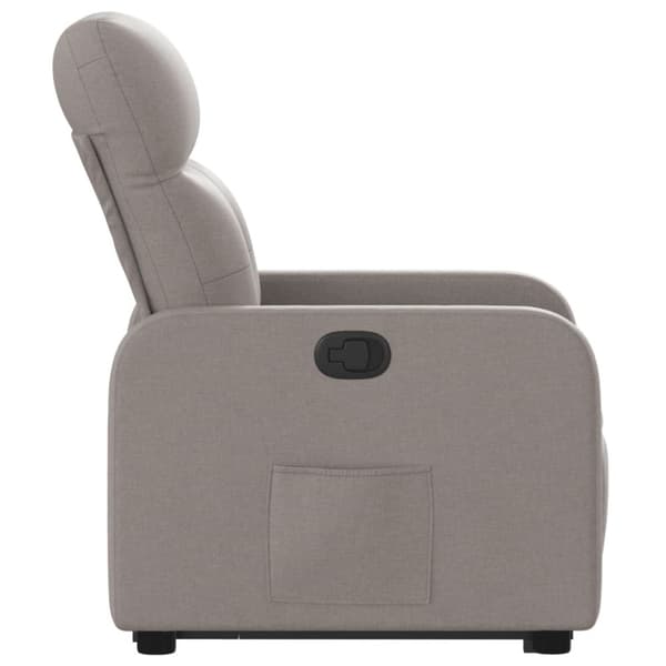 vidaXL Reclinerfåtölj med uppresningshjälp taupe tyg