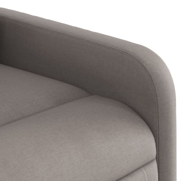 vidaXL Reclinerfåtölj med uppresningshjälp taupe tyg