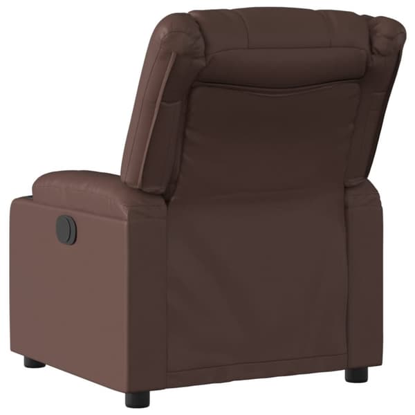 vidaXL Elektronisk reclinerfåtölj brun konstläder