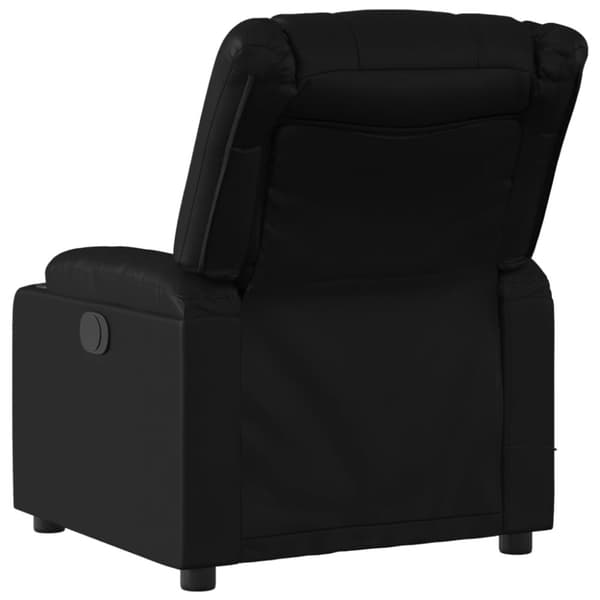 vidaXL Elektrisk massagefåtölj svart konstläder