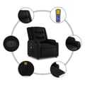 Miniatyrbild 8 av 11: vidaXL Elektrisk massagefåtölj svart konstläder