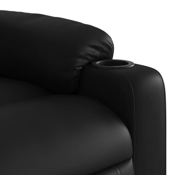 vidaXL Elektrisk massagefåtölj svart konstläder