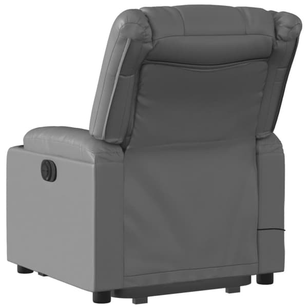 vidaXL massagestol med løftefunktion kunstlæder grå