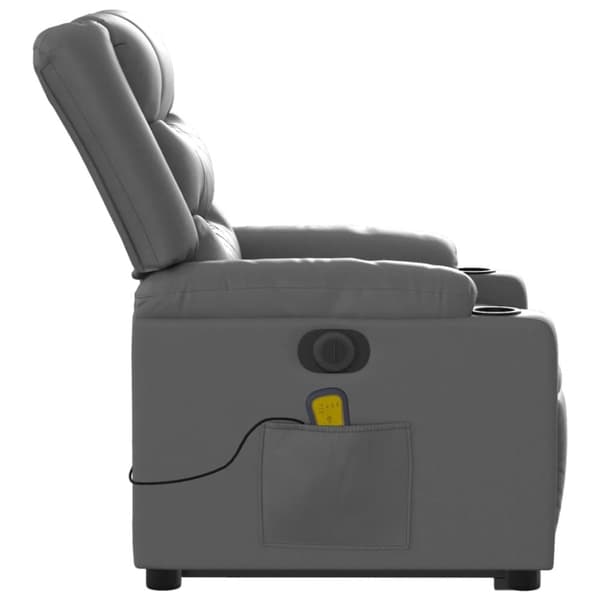 vidaXL massagestol med løftefunktion kunstlæder grå