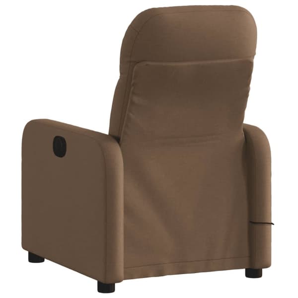 vidaXL Elektrisk massagefåtölj brun tyg