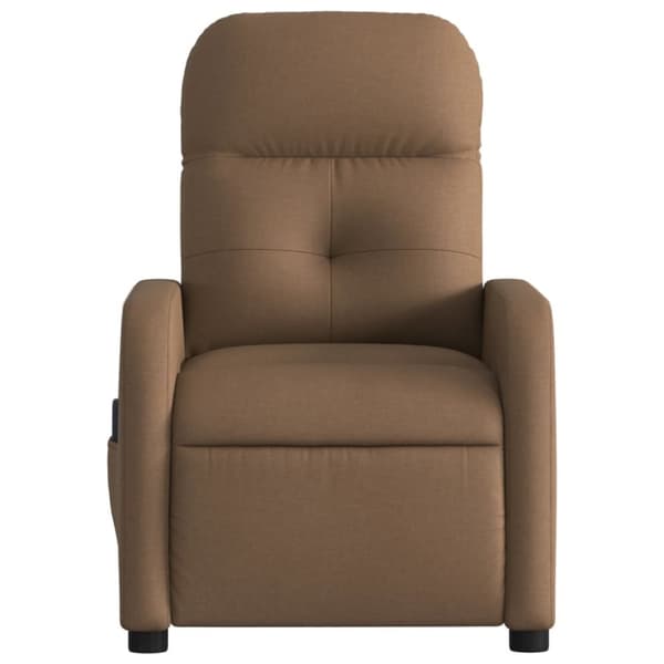 vidaXL Elektrisk massagefåtölj brun tyg