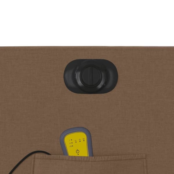 vidaXL Elektrisk massagefåtölj brun tyg