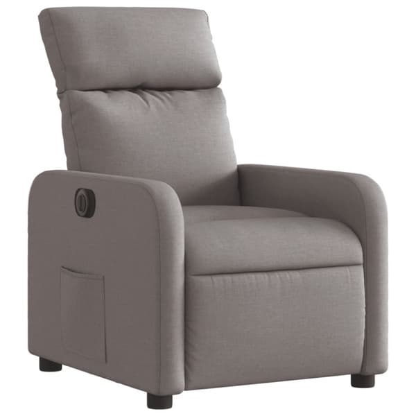 vidaXL Elektrisk reclinerfåtölj taupe tyg