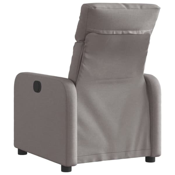 vidaXL Elektrisk reclinerfåtölj taupe tyg