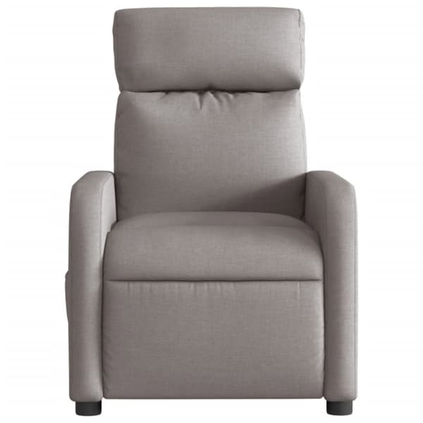 vidaXL Elektrisk reclinerfåtölj taupe tyg