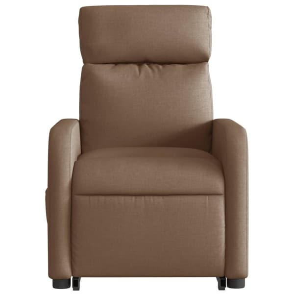 vidaXL Massagefåtölj med uppresningshjälp brun tyg