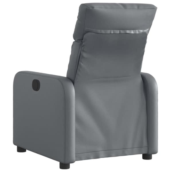 vidaXL Elektrisk reclinerfåtölj grå konstläder