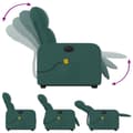 Miniatyrbild 6 av 11: vidaXL Elektrisk massagefåtölj med uppresningshjälp mörkgrön tyg