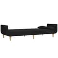 Miniatyrbillede 6 af 11: vidaXL 2-personers sovesofa med 2 puder stof sort