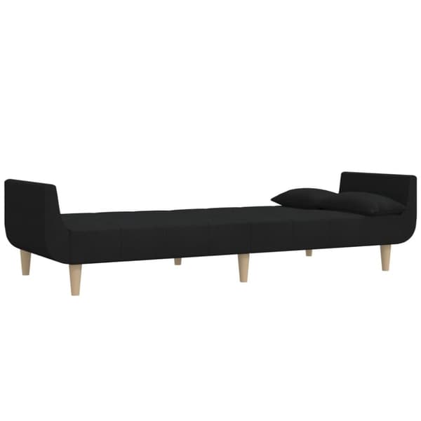 vidaXL 2-personers sovesofa med 2 puder stof sort