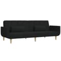 Miniatyrbillede 7 af 11: vidaXL 2-personers sovesofa med 2 puder stof sort