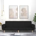 Miniatyrbillede 1 af 11: vidaXL 2-personers sovesofa med 2 puder stof sort