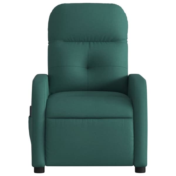 vidaXL Elektrisk massagefåtölj mörkgrön tyg