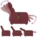 Miniatyrbild 7 av 11: vidaXL Elektrisk massagefåtölj vinröd konstläder