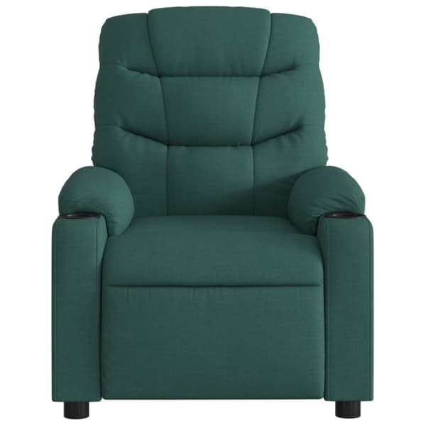 vidaXL Reclinerfåtölj mörkgrön tyg