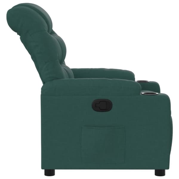 vidaXL Reclinerfåtölj mörkgrön tyg
