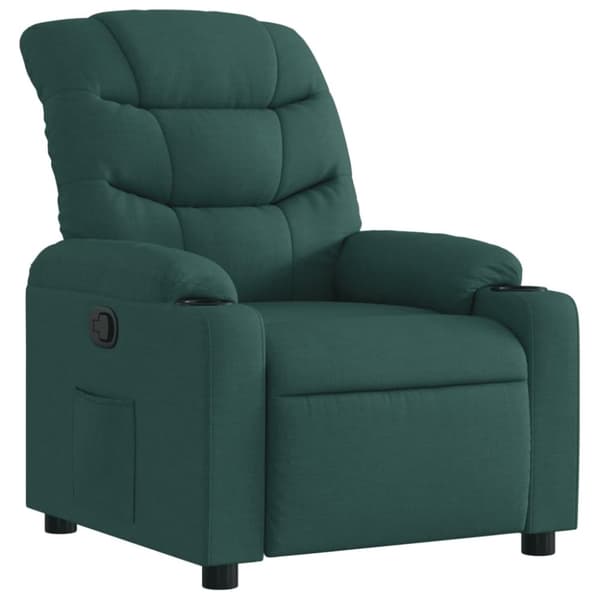 vidaXL Reclinerfåtölj mörkgrön tyg