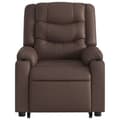 Miniatyrbild 10 av 11: vidaXL Reclinerfåtölj med uppresningshjälp brun konstläder
