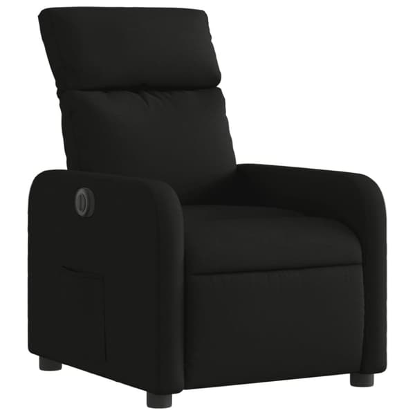 vidaXL Elektrisk reclinerfåtölj svart tyg