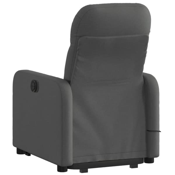 vidaXL elektrisk massagestol med løftefunktion stof mørkegrå