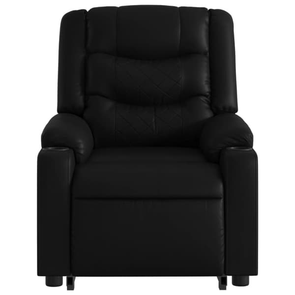 vidaXL Reclinerfåtölj med uppresningshjälp svart konstläder