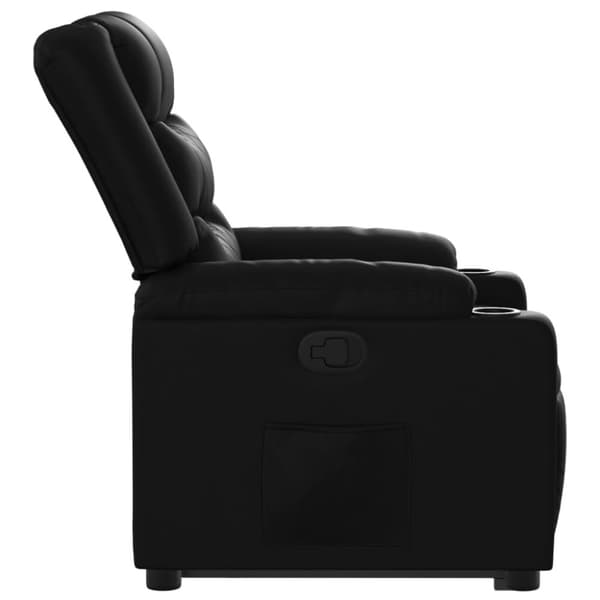 vidaXL Reclinerfåtölj med uppresningshjälp svart konstläder