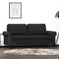 Miniatyrbillede 2 af 10: vidaXL 2-personers sofa 140 cm fløjl sort