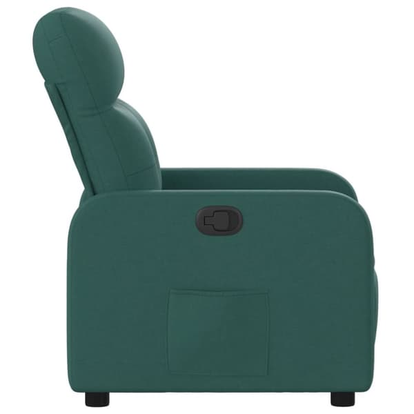vidaXL Reclinerfåtölj mörkgrön tyg