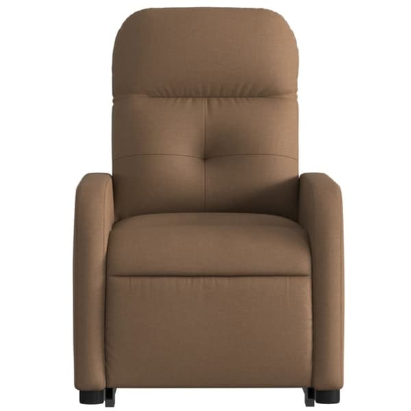 vidaXL Reclinerfåtölj med uppresningshjälp brun tyg
