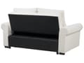 Miniatyrbilde 11 av 11: Sovesofa i kremfarget polyesterstoff med 2 sitteplasser og uttrekkbar sovesofa i retrodesign
