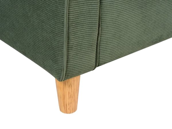 Soffa Mörkgrön Manchester Tyg Träram Pocket Springs Vardagsrum Ribbade 2 Sittplatser