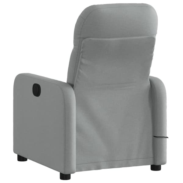 vidaXL Massagefåtölj ljusgrå tyg