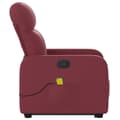 Miniatyrbild 10 av 11: vidaXL Massagefåtölj med uppresningshjälp vinröd tyg
