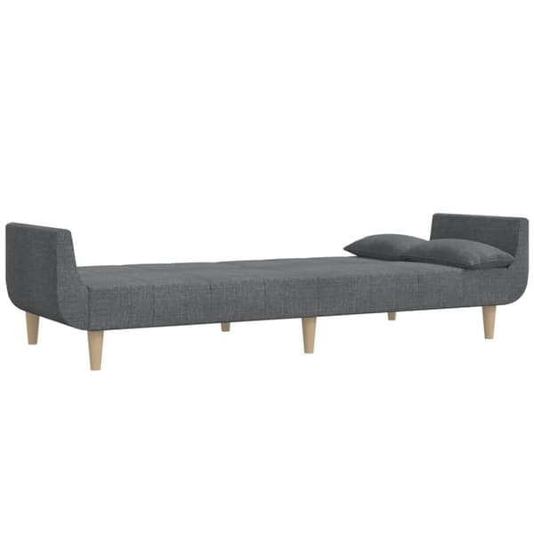 vidaXL 2-personers sovesofa med 2 puder stof lysegrå
