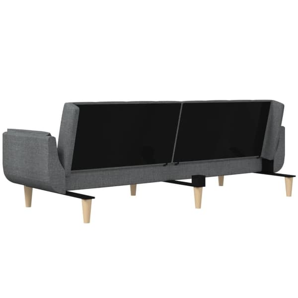 vidaXL 2-personers sovesofa med 2 puder stof lysegrå
