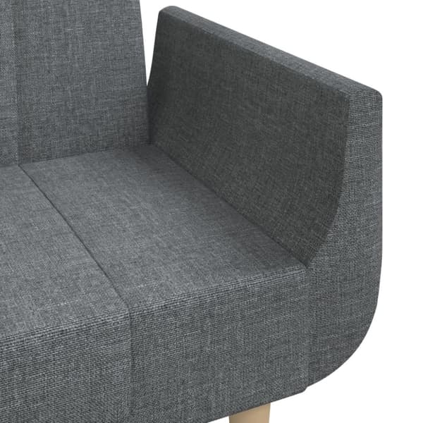 vidaXL 2-personers sovesofa med 2 puder stof lysegrå